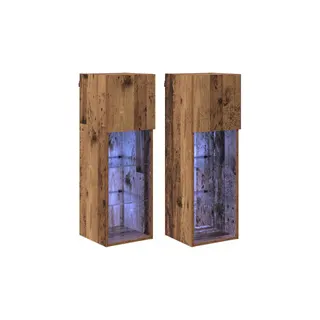 Meuble TV HELLOSHOP26 Lot de 2 meubles TV muraux design modern