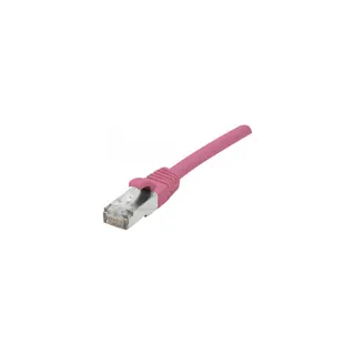Câble Ethernet KOMELEC Câble RJ45 Cat6a blindé rose 25 m