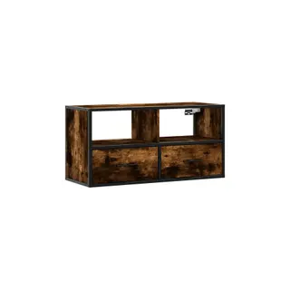 Meuble TV HELLOSHOP26 Meuble TV design industriel mural 80 x 3