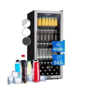 Réfrigérateur 1 porte KLARSTEIN Beersafe 7XL 242L 5 clayettes Inox