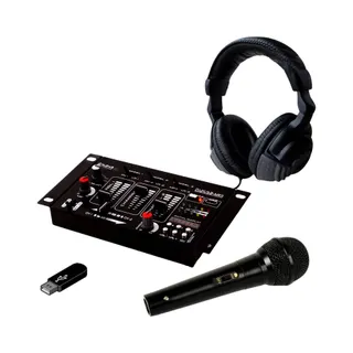 Table de mixage IBIZA DJ21 USB + Casque + Micro