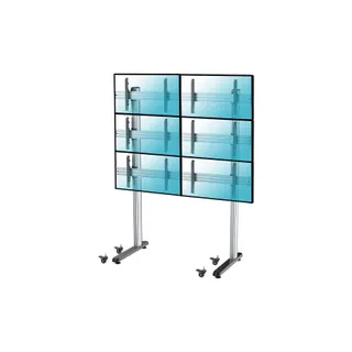 Pied TV KIMEX Support de Sol pour 6 écrans TV 45"-55"