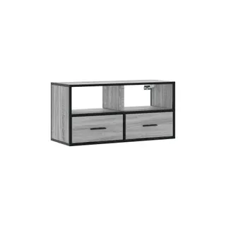 Meuble TV HELLOSHOP26 Meuble TV design industriel mural 80 x 3