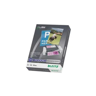Consommable de bureau pour plastifieuse LEITZ Pochettes 250 UDT A4 boite de 100