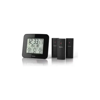 Station météo HAMA "EWS-Trio", avec trois sondes, noires