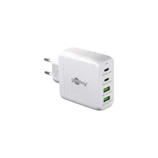 Chargeur secteur GOOBAY Chargeur Fast 68W USBA USBC GaN Blanc