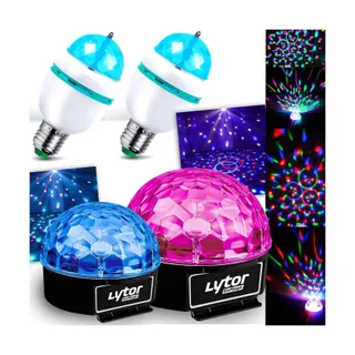 Jeu de lumières LYTOR Ampoules Mini DIAMS RVBA Culot E-27 + Je