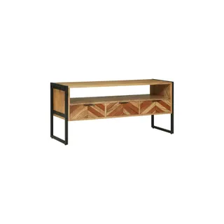 Meuble TV HELLOSHOP26 Meuble TV rectangulaire moderne avec ran