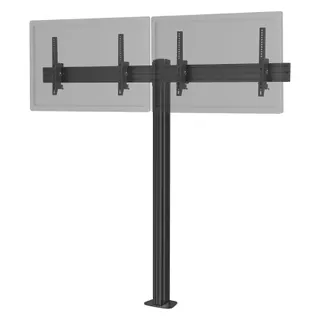 Pied TV KIMEX 2 écrans TV 43"-49", Hauteur 175cm, noir