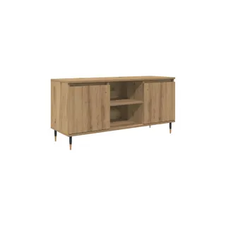 Meuble TV HELLOSHOP26 Meuble TV moderne minimaliste avec 2 por