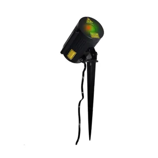 Jeu de lumières BEAMZ Laser d'exté Rouge/Vert effet étoilé