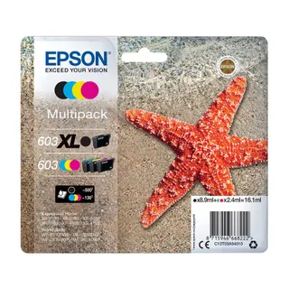 Cartouche d'encre EPSON 603XL Noir et CMJ STD Etoile de Mer