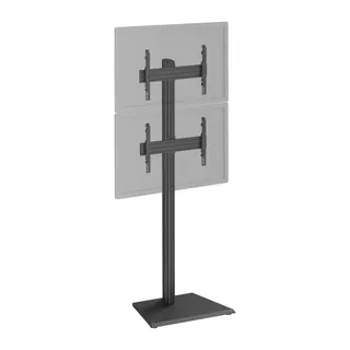 Pied TV KIMEX 2 écrans TV 40"-65", Hauteur 240cm, noir