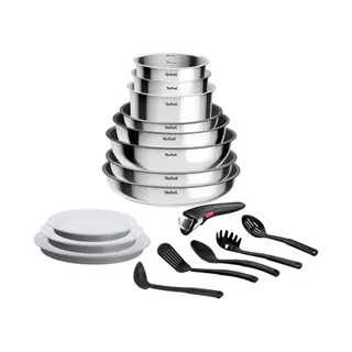 Batterie de cuisine TEFAL Cook Eat 17pcs Ingenio Inox