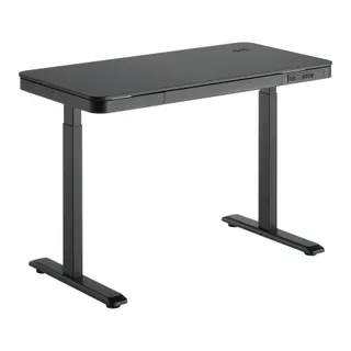 Bureau ergonomique KIMEX motorisé 118x60cm avec tiroir, noir