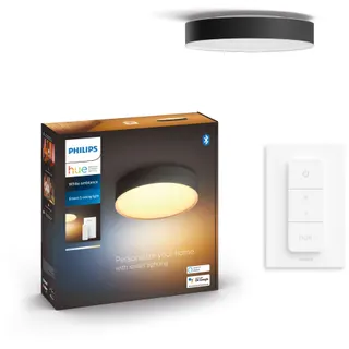 Plafonnier PHILIPS White Ambiance Enrave S noir