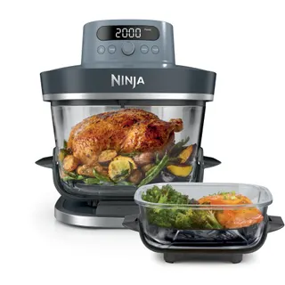 Friteuse sans huile NINJA CRISPi PRO 7-en1, 2 récipients en verre de 5.7 et 2.3L,  AS101EUCY Gris Cyber Space