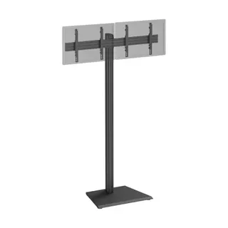 Pied TV KIMEX 2 écrans TV 43"-49", Hauteur 240cm, noir