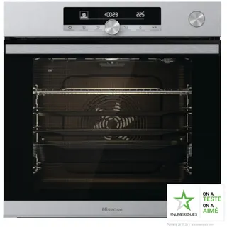Four encastrable fonction vapeur HISENSE O634PX - Pyrolyse - Chaleur tournante - Vapeur - Porte froide - Rails télescopiques