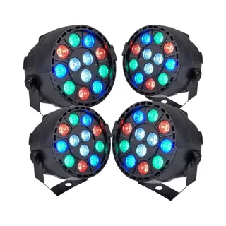 Jeu de lumières IBIZA LED Pack Light 4 PAR MINI RGBW