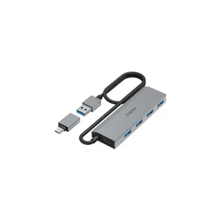 Hub USB C HAMA 4 ports, USB 3.2 Gen1, adpt. USB-C