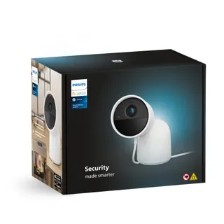 Caméra de surveillance PHILIPS HUE SECURE avec support bureau blanche