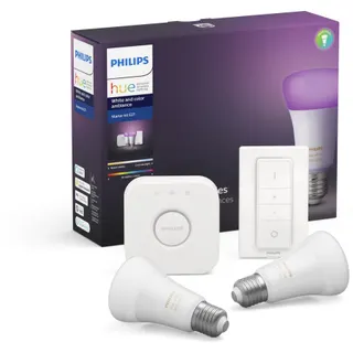 Ampoule LED connectée PHILIPS HW&CA Kit de démarrage  E27 x2 et téléc