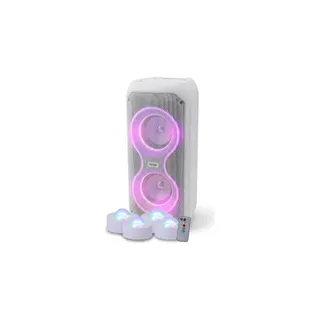 Enceinte nomade INOVALLEY KA-08 400W Blanc LED RGB Karaoke TWS 4 A