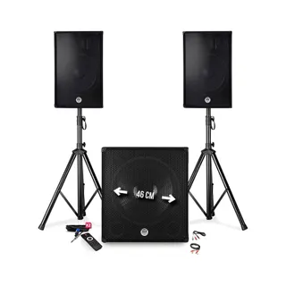 Pack sono BM SONIC Pack sonorisation 2400W - Enceintes + Ca
