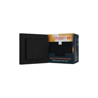 HEATIT Télécommande murale noire sans fil Z-Wav