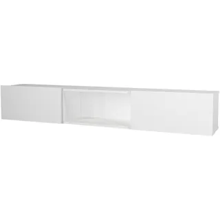 Meuble TV HELLOSHOP26 Meuble TV 180 x 31 x 29,5 cm blanc 03_00