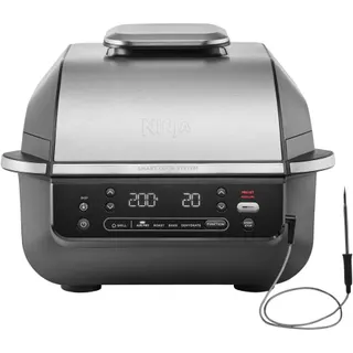 Grille-viande NINJA Foodi Air Grill  EG351 gris thermosonde à poser, 25.5x24.5 cm