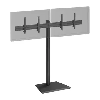 Pied TV KIMEX 2 écrans TV 50"-55", Hauteur 175cm, noir
