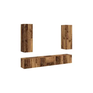 Meuble TV HELLOSHOP26 Lot de 5 meubles TV muraux modernes et é