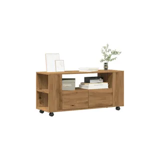 Meuble TV HELLOSHOP26 Meuble TV avec roulettes moderne rangeme