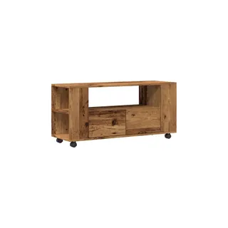 Meuble TV HELLOSHOP26 Meuble TV roulettes pratique rangement 1