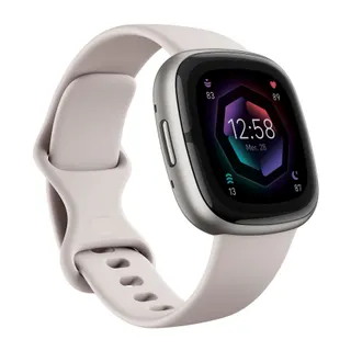 Montre santé FITBIT Sense 2 Aluminium Platine et Blanc