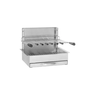Barbecue charbon FORGE ADOUR 961.56 inox encastrable 56 cm