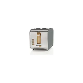 Toaster NEDIS Grille-pain 2 Fentes Larges 900w Gris S