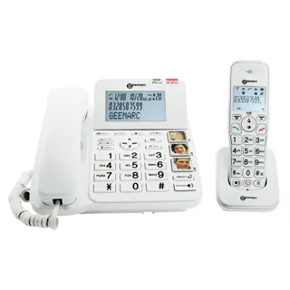 Téléphone filaire GEEMARC Amplidect Combi 295 Blanc