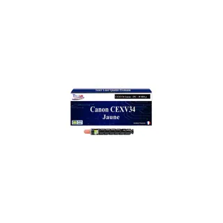 Toner T3AZUR compatible avec Canon CEXV34 Jaune