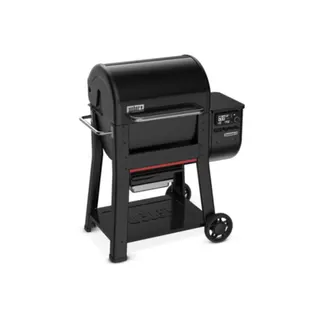 Barbecue pellet WEBER Searwood 600 black, sur chariot, surface de cuisson 61 x 45cm, thermostat digital