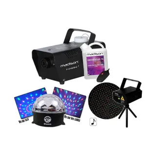 Jeu de lumières IBIZA Pack 3 effets DIAMS & FOGGY-1 +LAS-130RG