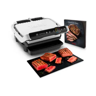 Grille-viande TEFAL OPTIGRILL ELITE GC750D12 inox plaques amovibles, 30x20 cm