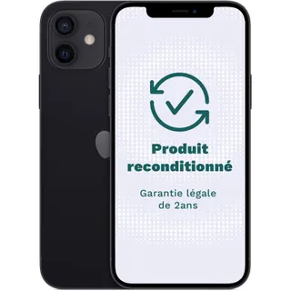 Smartphone APPLE iPhone 12 Noir 128Go Excellent État - Reconditionné