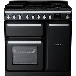 Piano de cuisson gaz FALCON ESTEL DELUXE TAB GAZ 90 CM NOIR BRILLANT