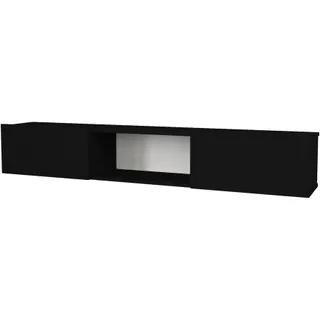 Meuble TV HELLOSHOP26 Meuble TV 180 x 31 x 29,5 cm noir 03_000
