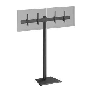 Pied TV KIMEX 2 écrans TV 50"-55", Hauteur 240cm, noir