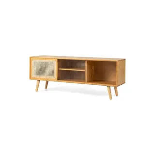 Meuble TV HELLOSHOP26 Meuble TV 120,5 x 31 x 45,5 cm avec rang