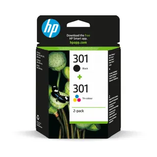 Cartouche d'encre HP Pack de 2 Originales 301 (Noir + 3 Couleurs) - CR340E